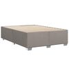 vidaXL Boxspring met matras stof taupe 140x200 cm