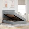 vidaXL Opslag bed met matras Lichtgrijs 140 x 200 cm Polyester