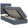 vidaXL LED Opslagbed met Matras Donkergrijs 90 x 190 cm Fluweel