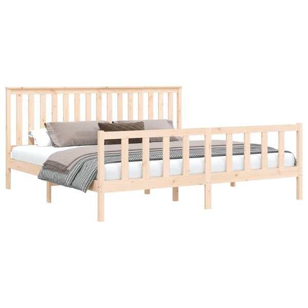 vidaXL Bedframe zonder matras massief grenenhout 200x200 cm