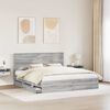 vidaXL Bedframe met lade Grijs Sonoma 200 x 200 cm Ingenieurshout