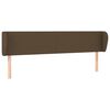 vidaXL Hoofdbord met randen 183x23x78/88 cm stof donkerbruin
