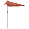 vidaXL Balkonparasol half met aluminium paal 300x155x223 cm terracotta