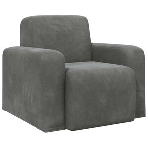 vidaXL Fauteuil Donkergrijs fluweel