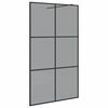 vidaXL Inloop Douche Wand Zwart 115 x 195 cm gehard glas