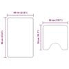 vidaXL Antislip Badmat Set 2 pcs Cr&egrave;me PP