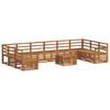 vidaXL Hoekbank Set 11 pcs Naturel Massief Acaciahout