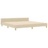 vidaXL Bedframe met hoofdeinde Cr&egrave;me 200 x 200 cm Stof