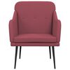 vidaXL Fauteuil 63x76x80 cm stof wijnrood
