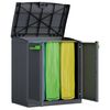 Keter Recyclingkast Moby Compact Recycling System 100 cm grafietgrijs