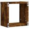 vidaXL Wandplanken met opslag 4 pcs Bruin 26 x 15 x 26 cm Bewerkt hout