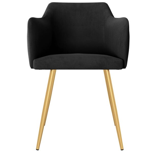 vidaXL Eetkamerstoelen 2 st fluweel zwart