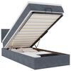vidaXL Ottoman bed met matras 90x190cm fluweel donkergrijs