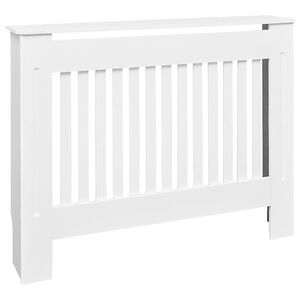 vidaXL Radiatorombouw 112 cm bewerkt hout wit