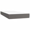 vidaXL Boxspring met matras en LED kunstleer grijs 120x190 cm