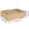 vidaXL Vouwdoos met opslag 50 pcs Naturel 40 x 30 x 10 cm Karton