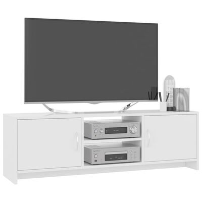 vidaXL Tv-meubel 120x30x37,5 cm bewerkt hout hoogglans wit
