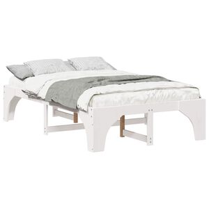 vidaXL Bedframe Wit 140 x 190 cm Massief grenenhout