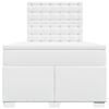 vidaXL Boxspring met matras kunstleer wit 120x200 cm