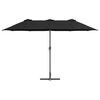 vidaXL Tuinparasol Zwart 370 x 197 x 239 cm Poedergecoat staal