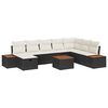 vidaXL Tuin Sofa Set 9 st Zwart poly rattan