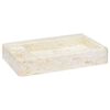 vidaXL Gootsteen 58x39x10 cm marmer cr&egrave;mekleurig