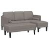 vidaXL Bankstel met kussen 2 pcs Taupe Polyester