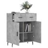 vidaXL Dressoir 69,5x34x90 cm bewerkt hout betongrijs