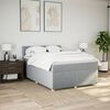 vidaXL Boxspring met matras stof lichtgrijs 140x190 cm