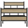 vidaXL Bedframe zonder matras metaal sonoma eikenkleurig 90x190 cm