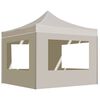 vidaXL Partytent inklapbaar met wanden 2x2 m aluminium cr&egrave;me