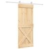 vidaXL Schuifdeur 80 x 210 cm Massief Grenenhout (Niet-Behandeld)