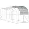 vidaXL Kippenhok Tegen de Muur zilver 600 x 200 x 215 cm