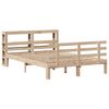 vidaXL Bedframe met hoofdbord massief grenenhout 135x190 cm