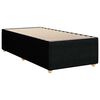 vidaXL Boxspring met matras stof zwart 80x200 cm