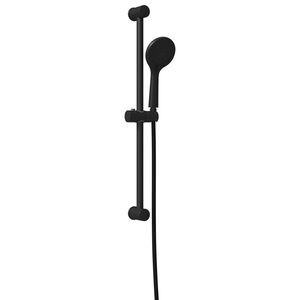 vidaXL Douchesysteem set Zwart 70 cm Roestvrij staal