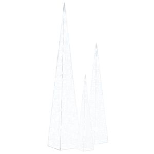 vidaXL Lichtkegelset decoratief LED 60/90/120 cm acryl koudwit