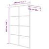 vidaXL Inloopdouchewand 140x195 cm transparant ESG-glas zilverkleurig