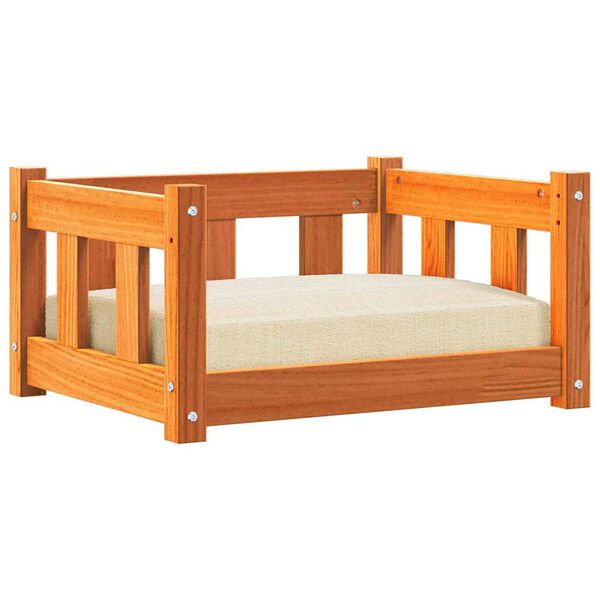 vidaXL Hondenbed Wasbruin 55 x 45 x 28 cm Massief grenenhout