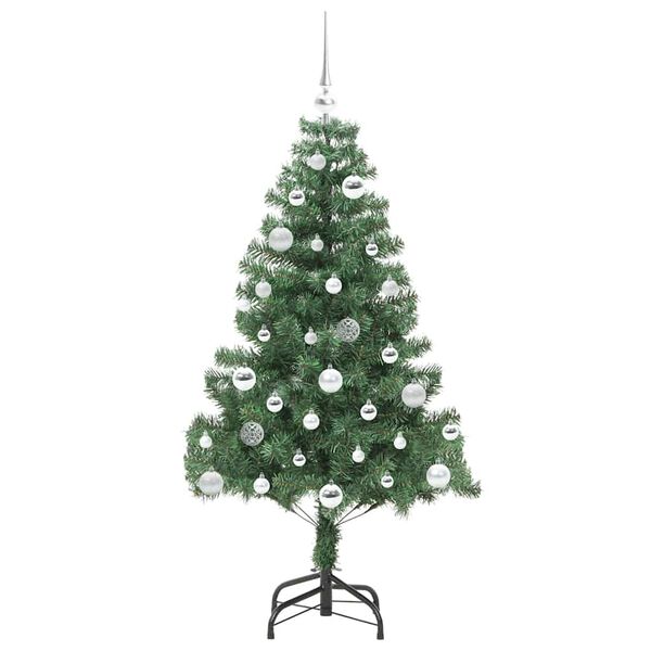 vidaXL Kerstboom met 150 LED met standaard Groen 150 cm PVC