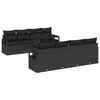 vidaXL Tuin Sofa Set 9 st 6-Aantal zitplaatsen Zwart poly rattan