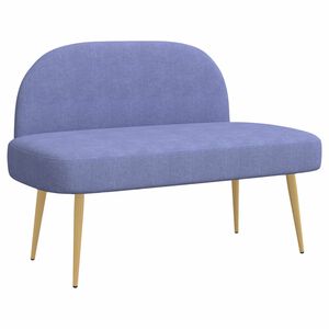 vidaXL Beklede bank met rugleuning Jeans blauw 110 x 60 x 76 cm