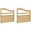 vidaXL Armsteunmodule 2 pcs Wit 79 x 4 x 73 cm Massief Acaciahout