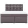vidaXL Boxspring met matras kunstleer grijs 180x200 cm