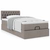 vidaXL Ottoman bed met matras 90x190cm stof taupe