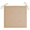 vidaXL Tuinstoelen 2 st met beige kussens massief teakhout