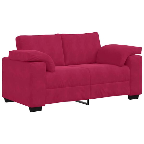 vidaXL Loveseat Sofa Wijnrood 160x77x82 cm Fluweel