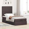 vidaXL Ottoman bed met matras 90x190cm stof donkerbruin