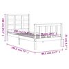 vidaXL Bedframe met hoofdbord massief hout