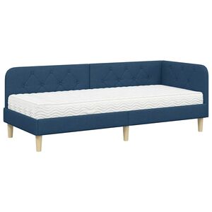 vidaXL Hoekbedframe Blauw 80 x 200 cm Stof